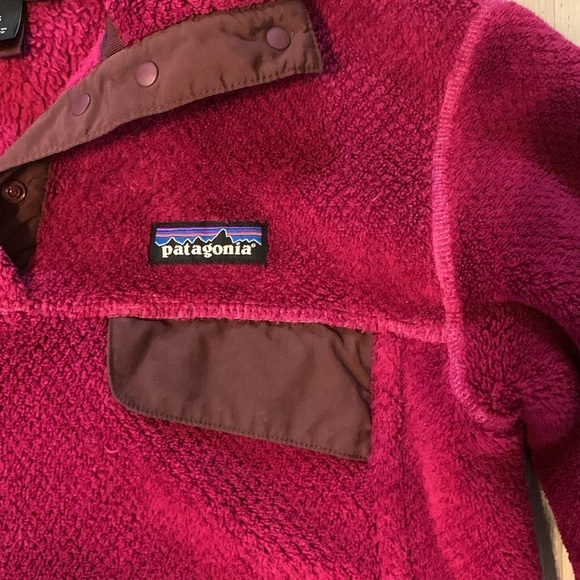 Patagonia Re-tool Snap T Fleece Pullover Magenta Purple Womens Sz S Jacket - Picture 4 of 10